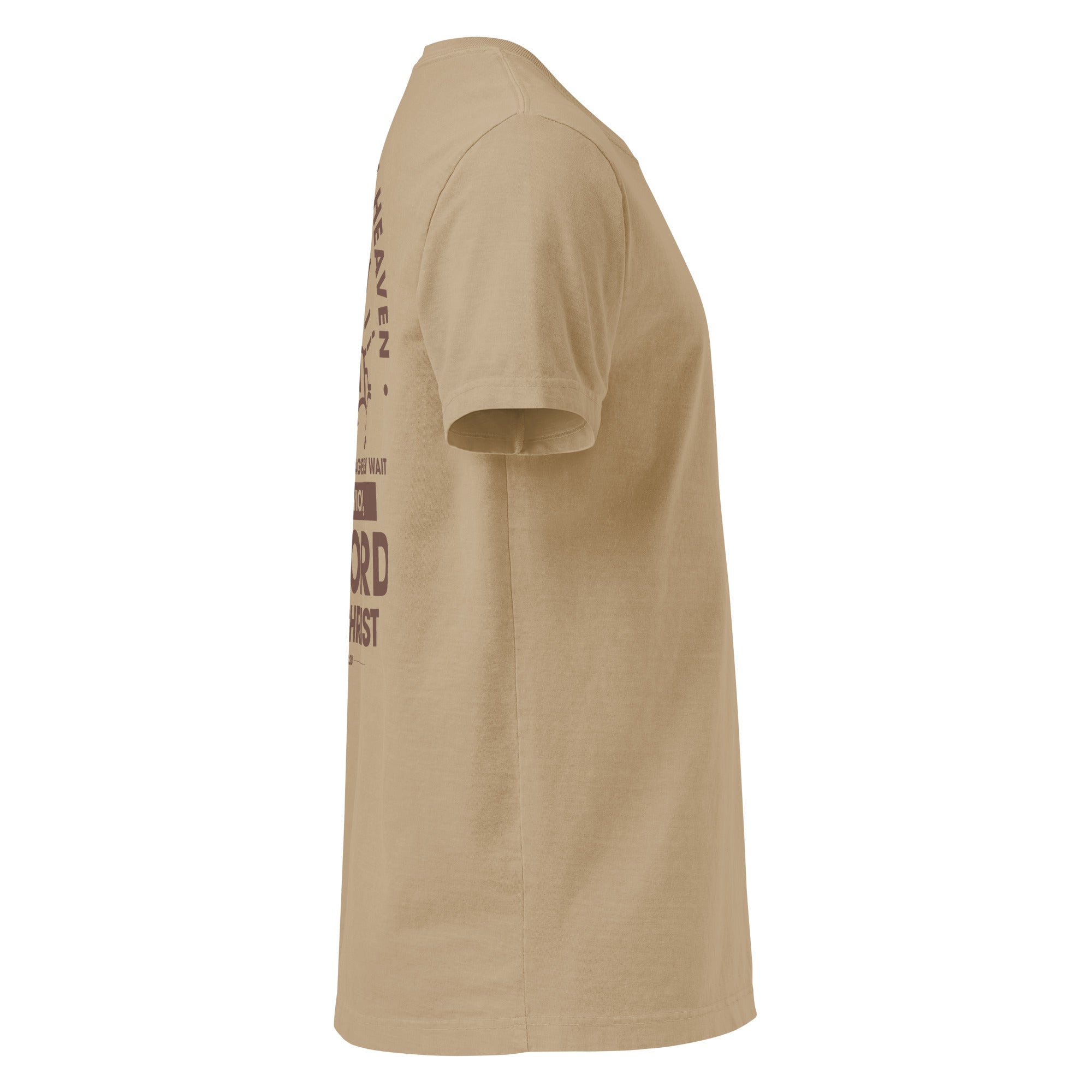 Image of Citizen of Heaven Bible verse shirt khaki right side view — Entrusted to Him