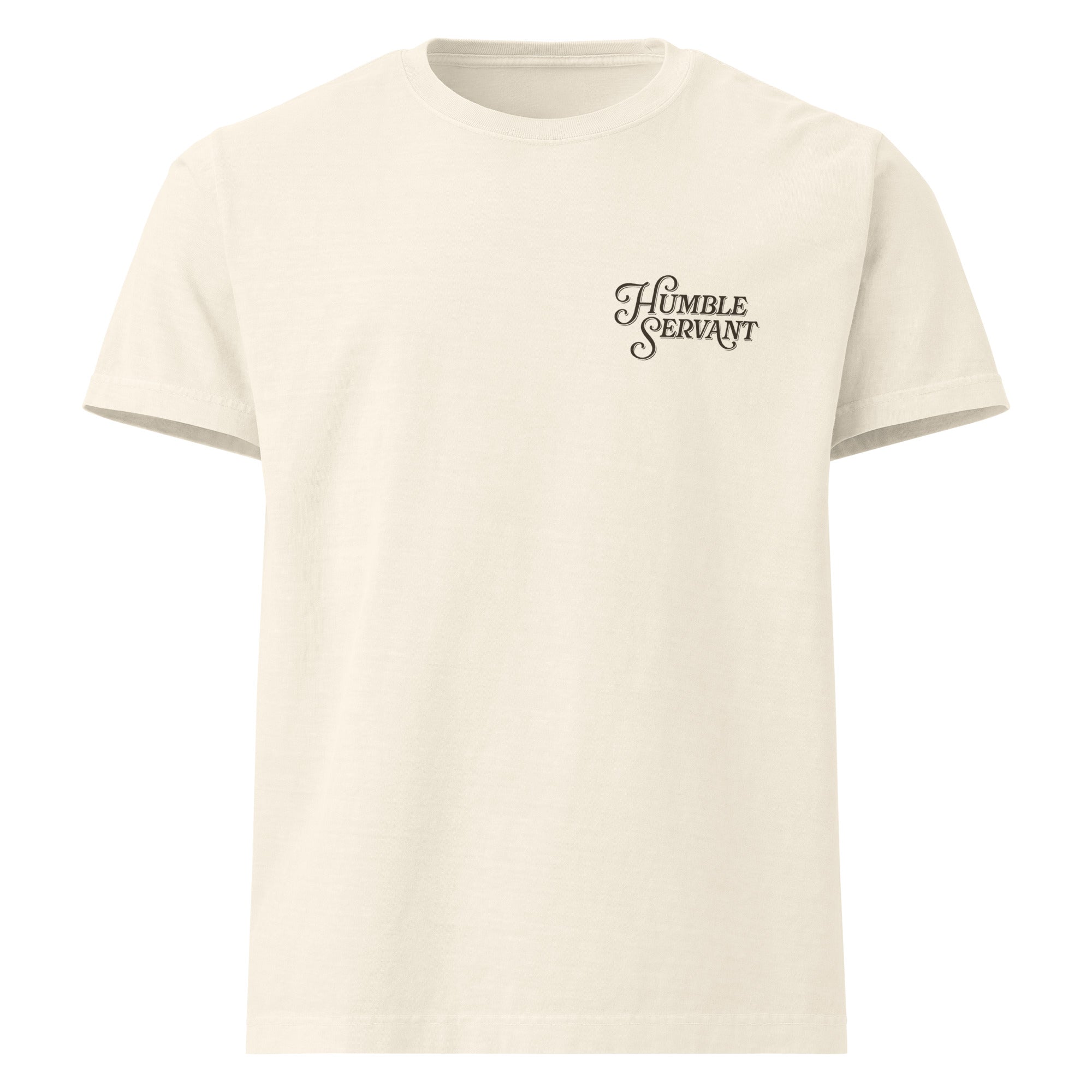 Image of Humble Under Jesus t-shirt vintage white front view — Entrusted to Him
