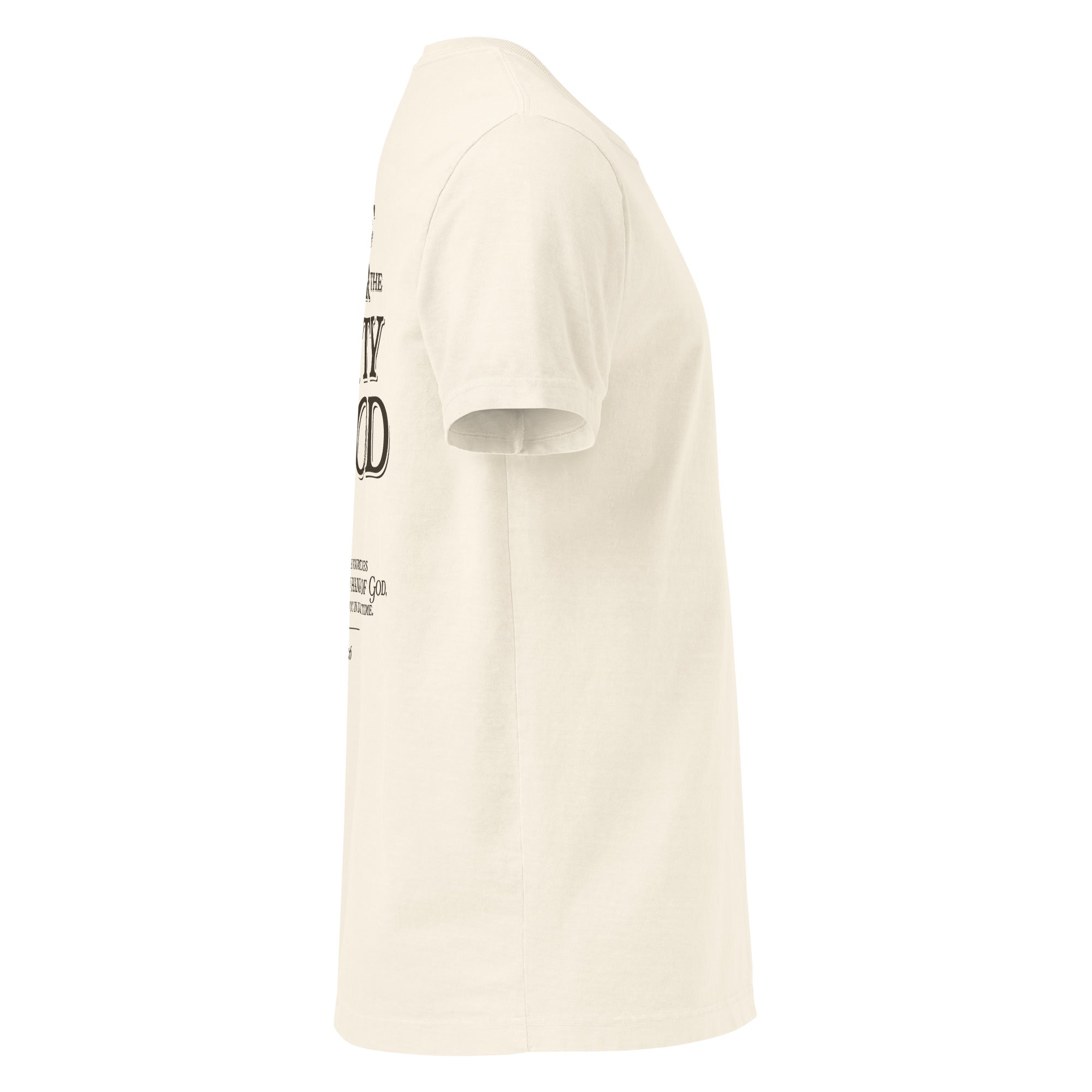 Image of Humble Under Christian graphic tee vintage white right side view — Entrusted to Him