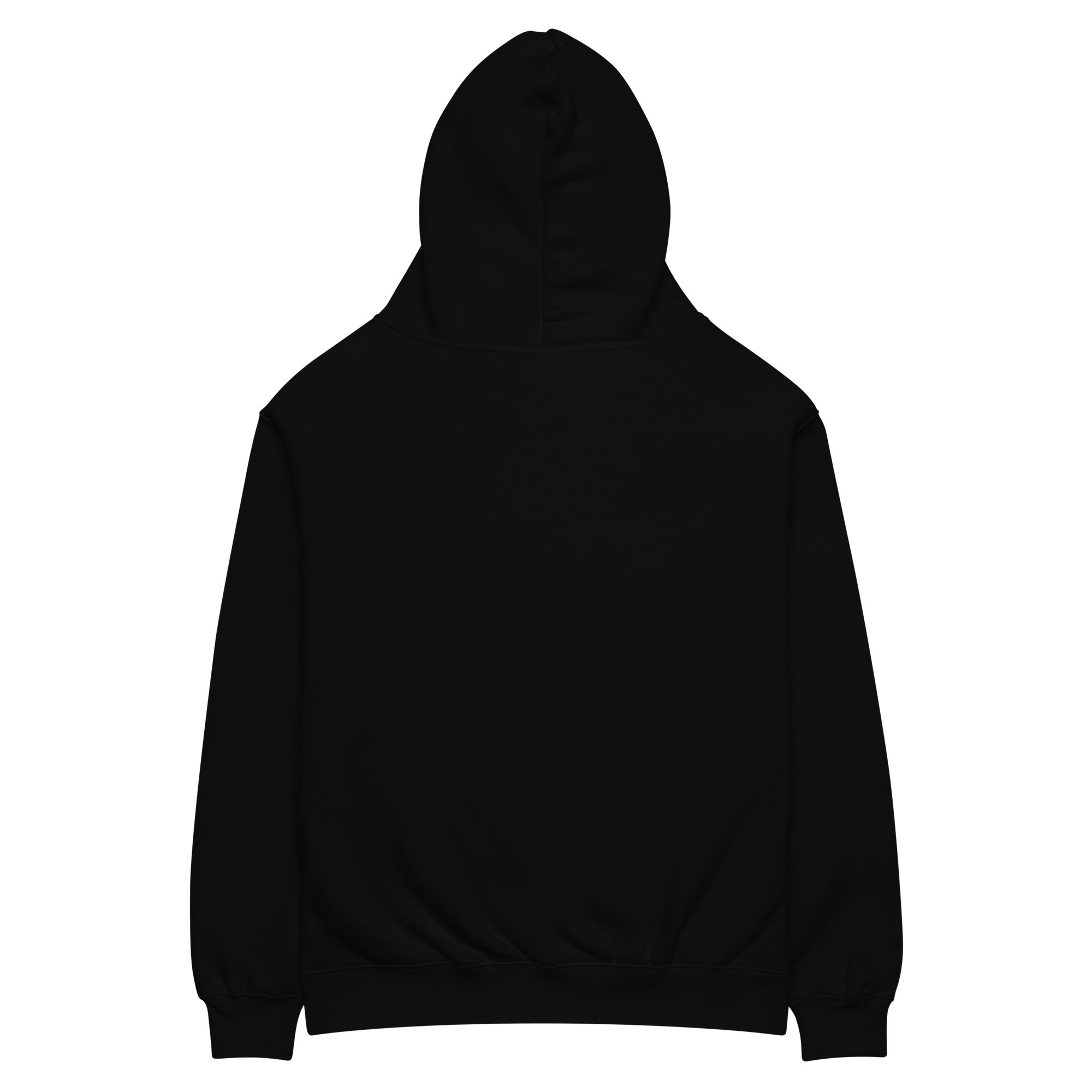 Image of Risen oversized Christian hoodie black back view — Entrusted to Him
