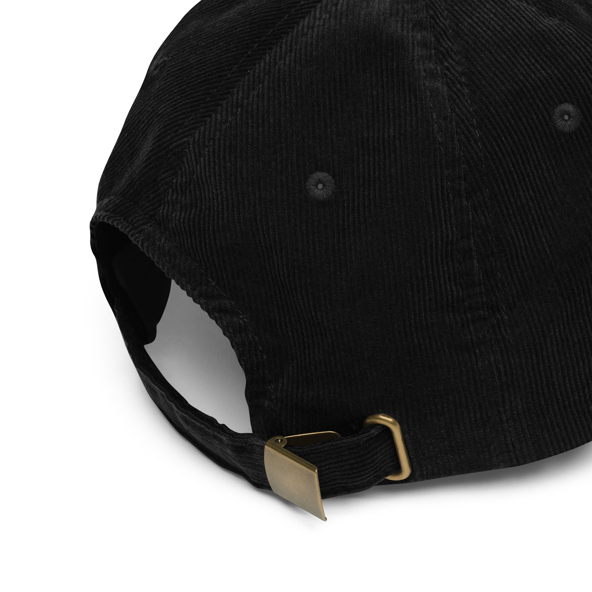 Image of Born To Serve Vintage Corduroy Cap Christian streetwear black product detail view — Entrusted to Him