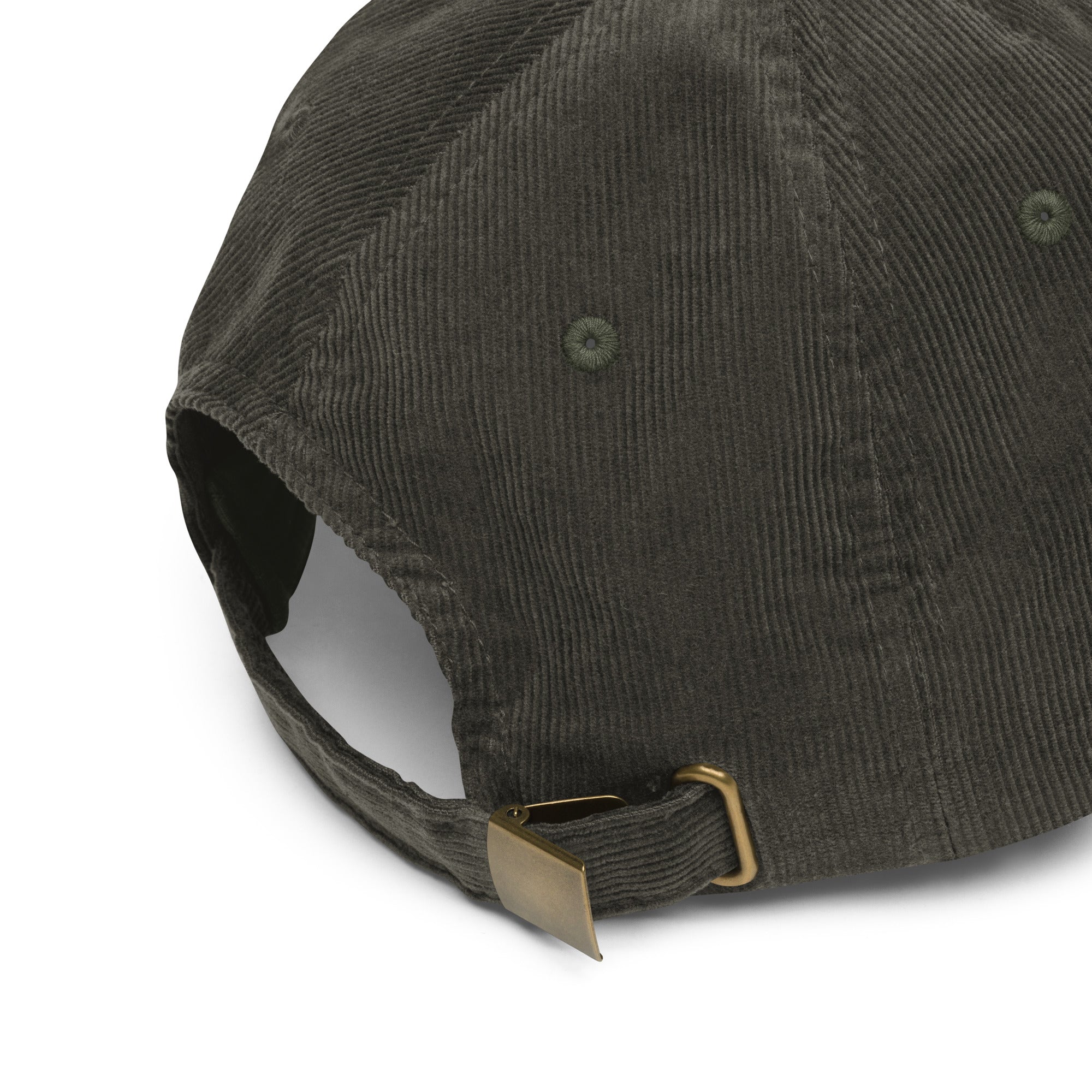Image of He's Risen Limited Edition Christian hat olive close-up detail — Entrusted to Him