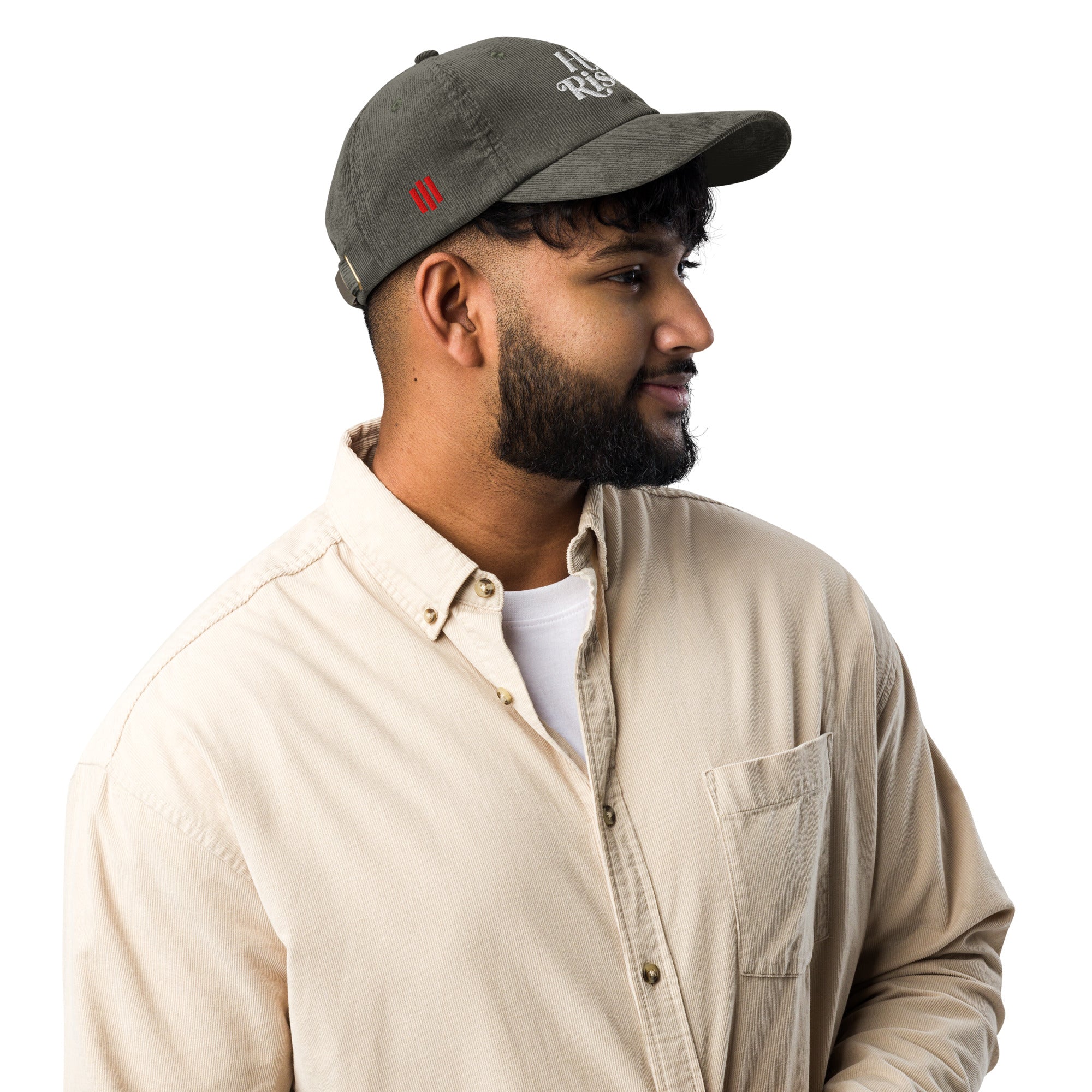 Image of He's Risen Limited Edition Christian hat olive right side view — Entrusted to Him