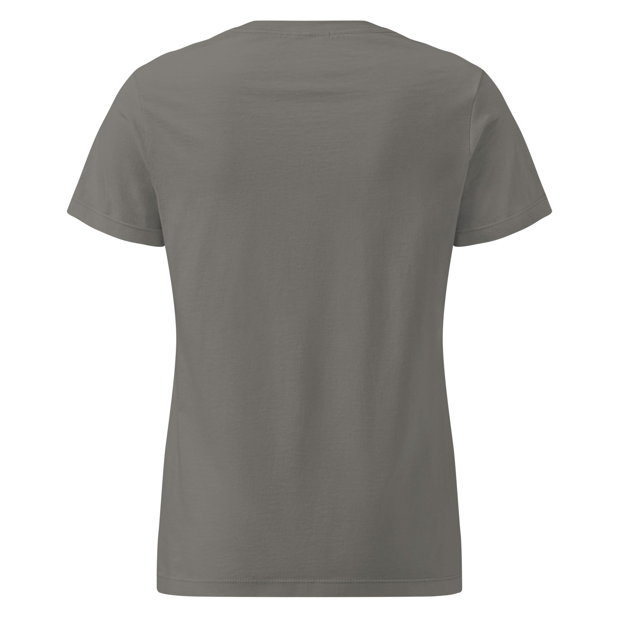 Image of Risen Jesus shirt women charcoal back view — Entrusted to Him
