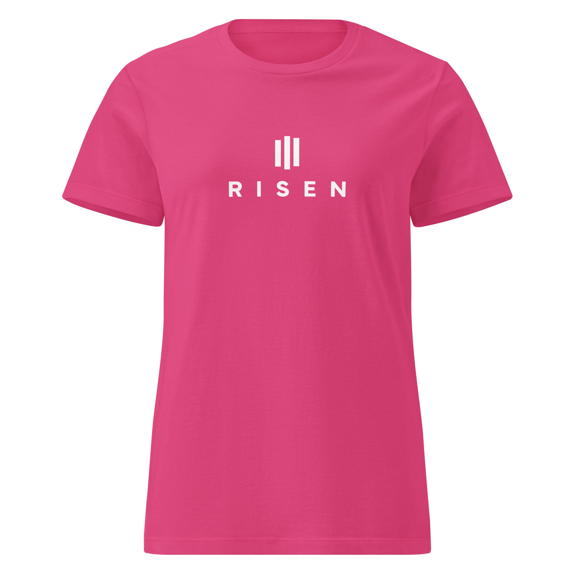 Image of Risen Jesus shirt women heliconia front view — Entrusted to Him