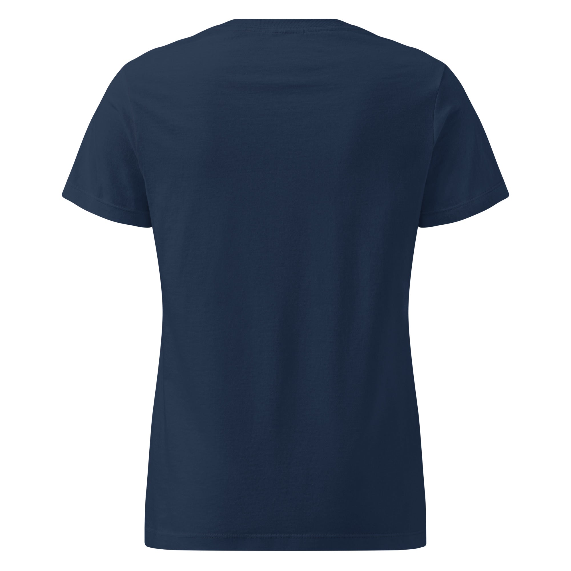Image of Risen Jesus shirt women navy back view — Entrusted to Him