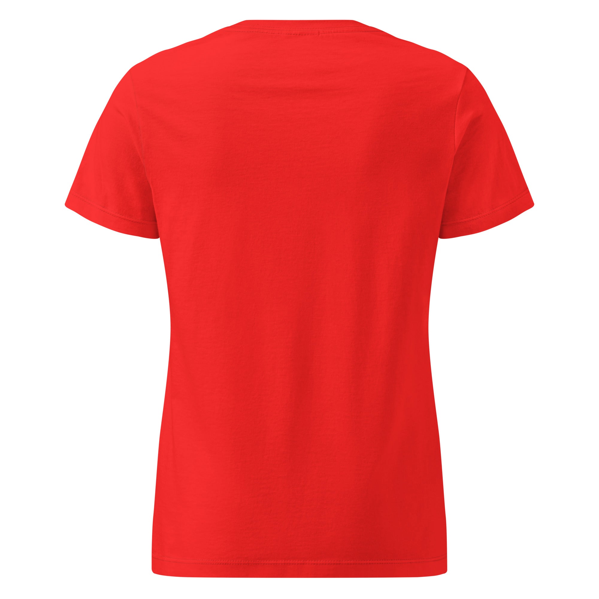 Image of Risen Christian clothing for women red back view — Entrusted to Him