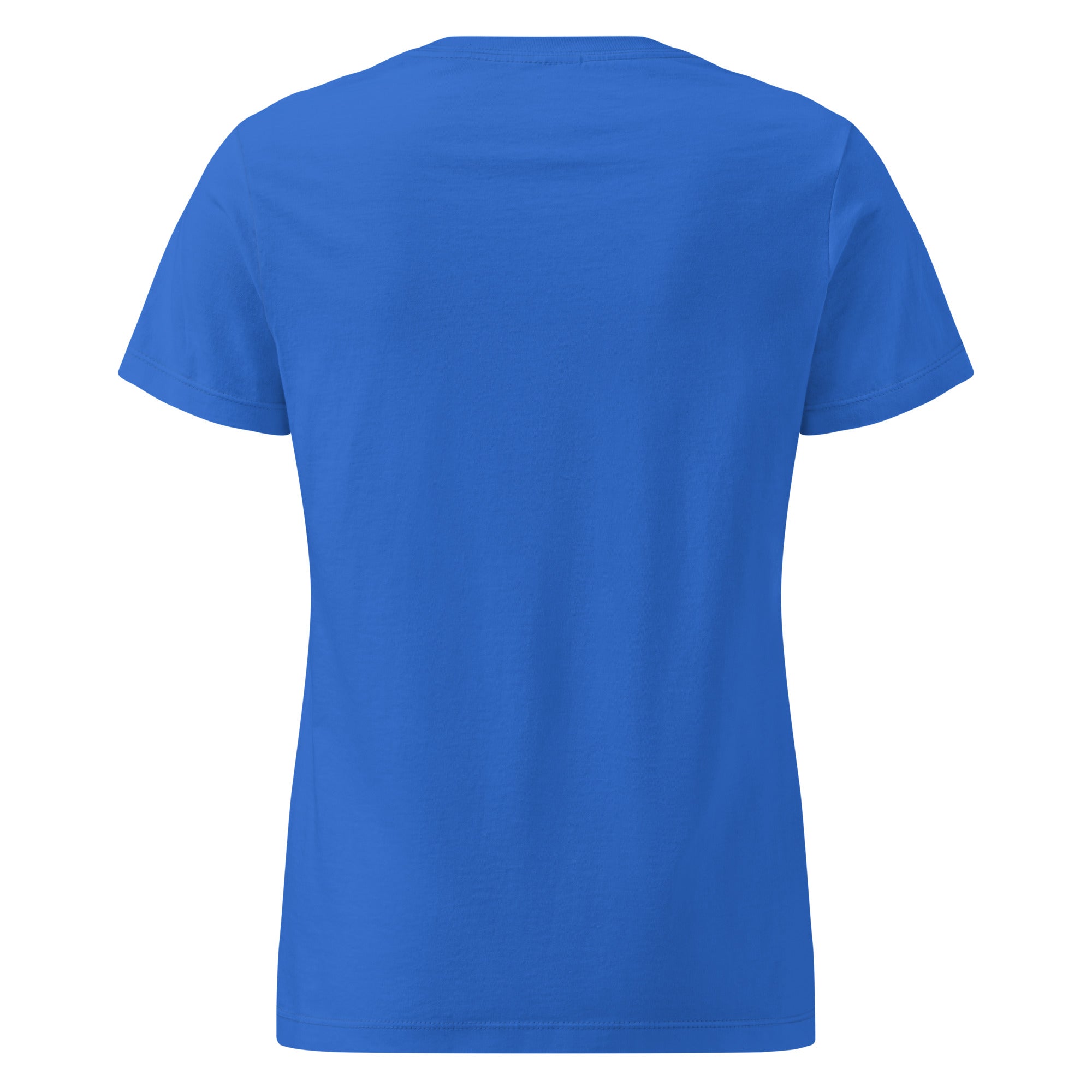 Image of Risen Christian clothing for women royal blue back view — Entrusted to Him
