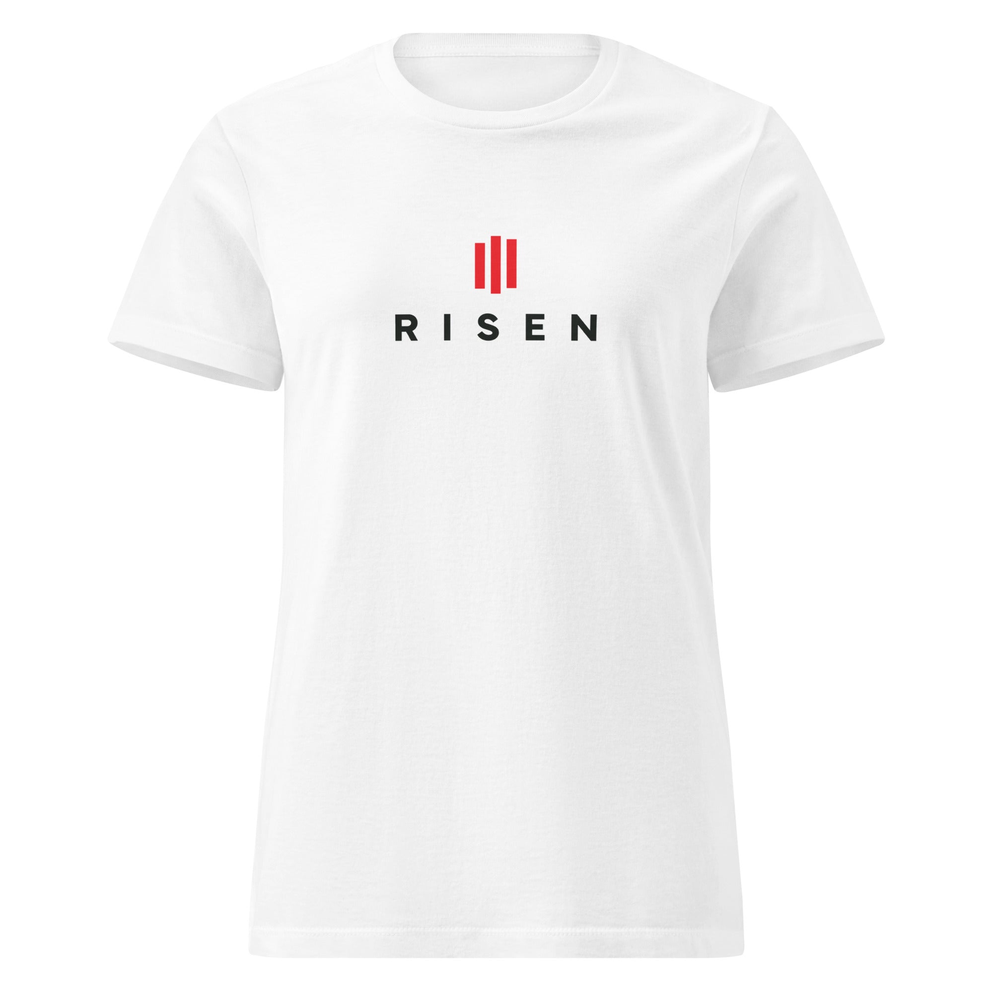 Image of Risen Christian clothing for women white front view — Entrusted to Him