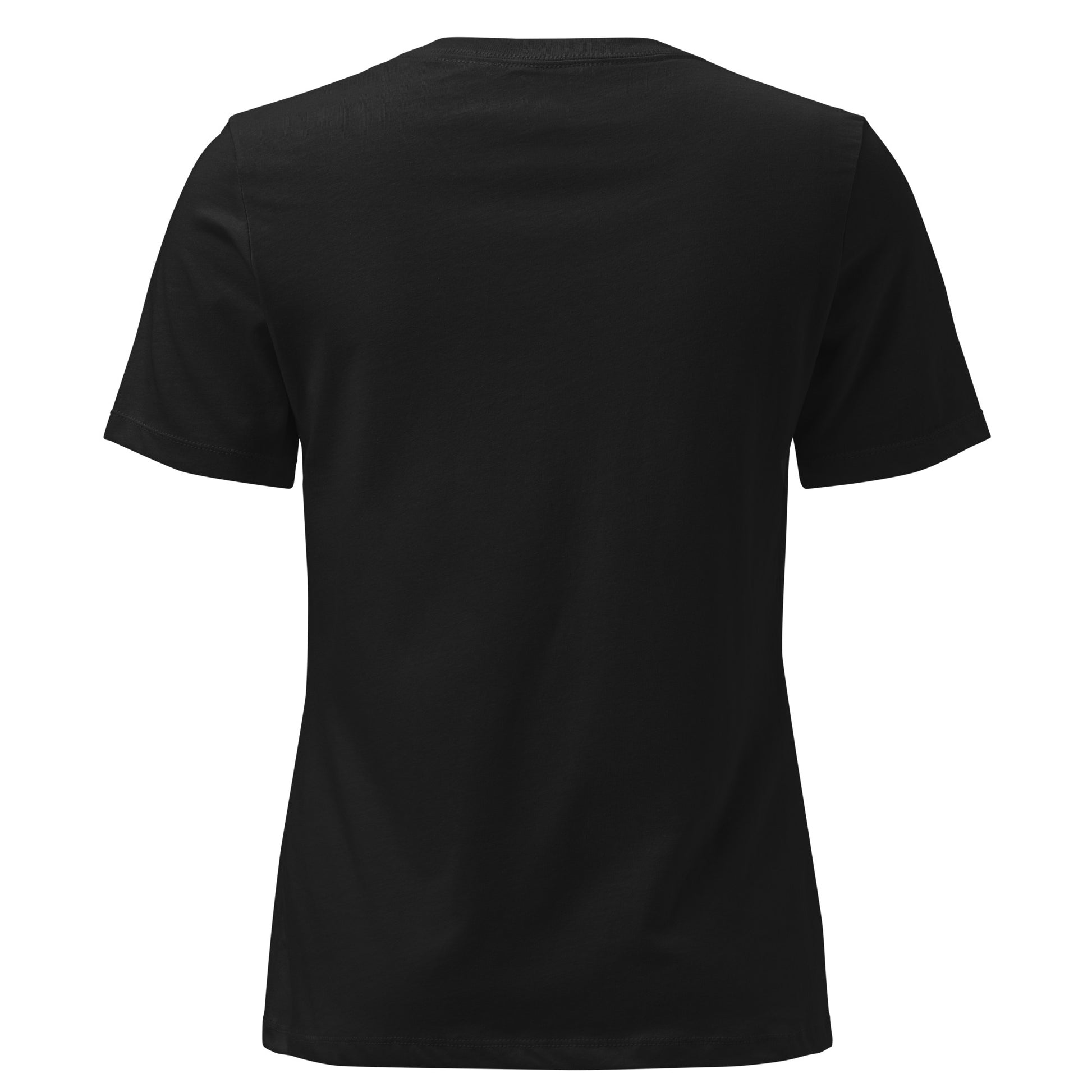 Perfect Love Christian graphic tee women black back view — Entrusted to Him