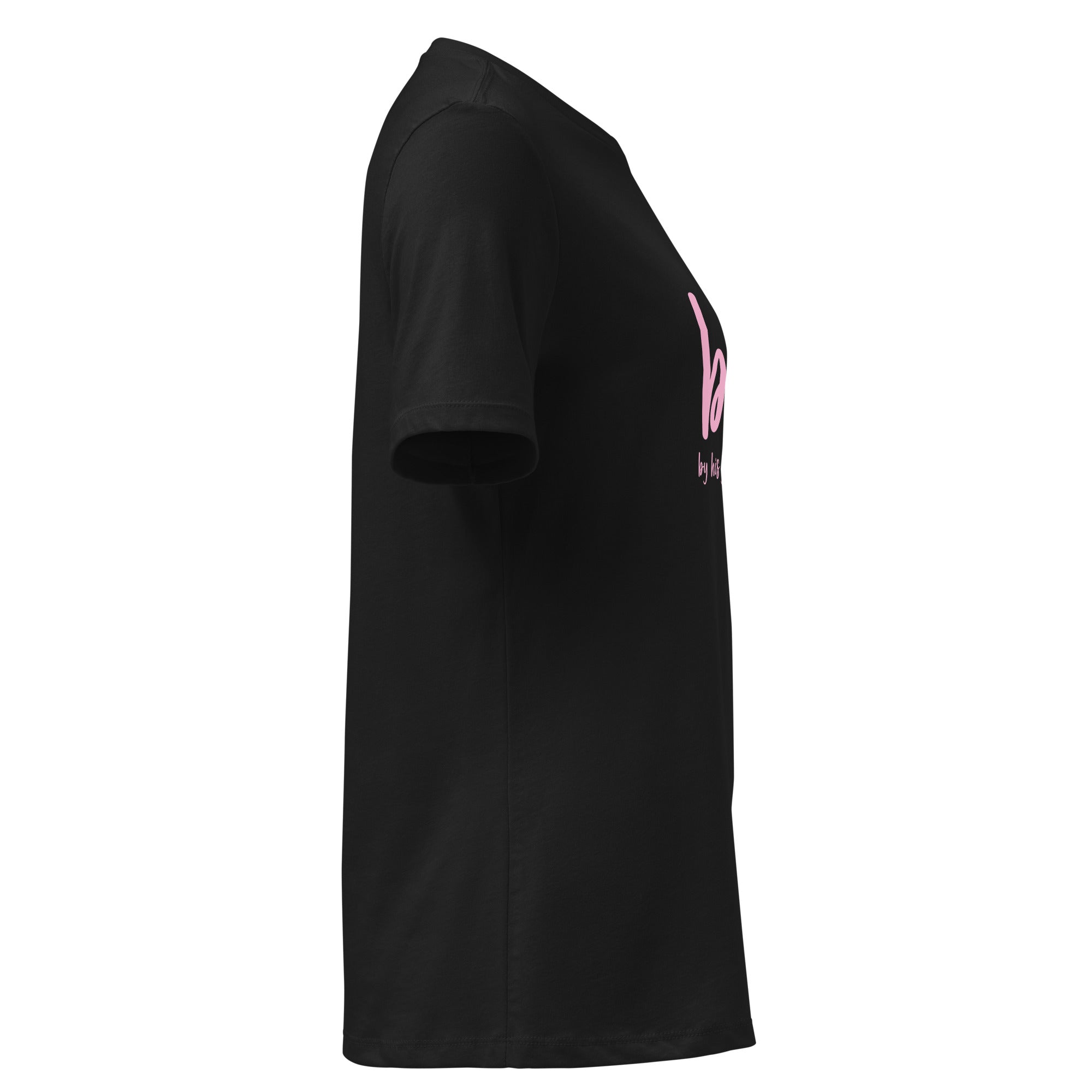 Image of By His Grace Christian clothing for women black right side view — Entrusted to Him