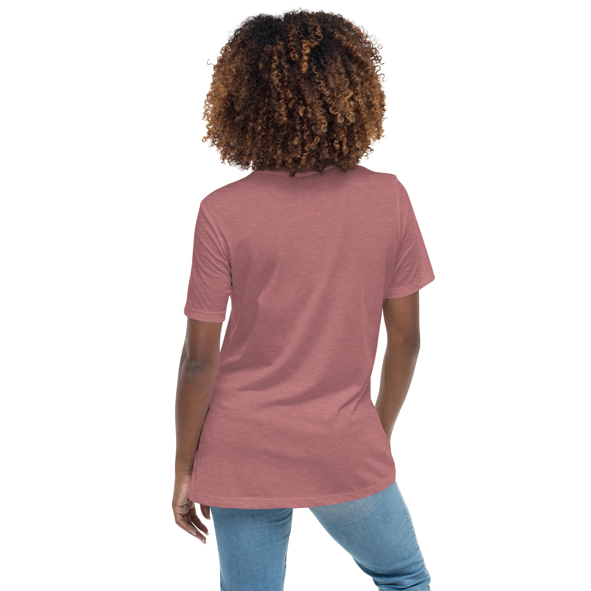 One Way Jesus shirt women heather mauve back alternate view — Entrusted to Him