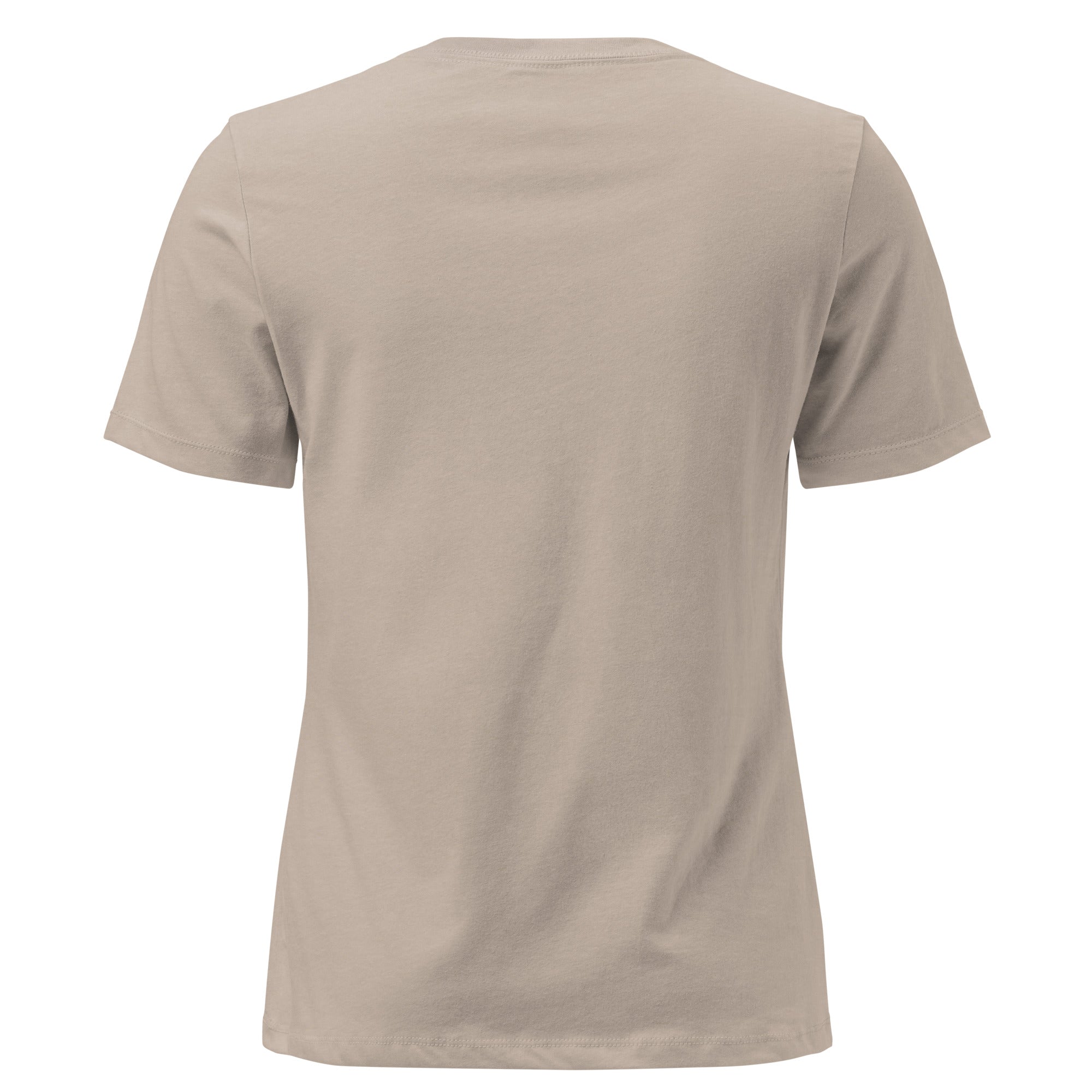 Image of My Savior women's Christian t-shirt heather stone back view — Entrusted to Him
